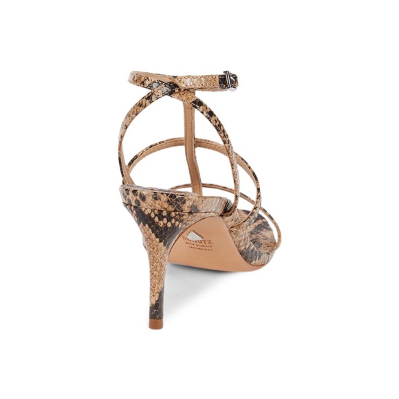 Pre-owned Schulz Snake Print Leather Sandals Size 10 - Picture 3 of 8